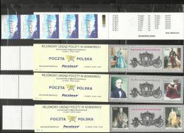 Carnet Booklet Markenheftchen Pologne Polen Poland 211  6  Carnets Différents Rois Et Reines Carosse Couleur Argent - Postzegelboekjes