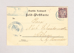 China TIENTSIN 23.9.1906 Postkarte Mit Half Cent Dragon Nach Achim Bremen - Lettres & Documents