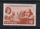 99 - ANTIGUA , William Shakespeare : N. 142  *** - 1858-1960 Colonie Britannique