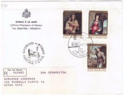 STORIA  POSTALE - SAN MARINO - ANNO 1980 - UFFICIO FILATELICO DI STATO - GIRLANDO VINCENZA - RACCOMANDATA N° 157927 - - Lettres & Documents