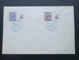 Böhmen Und Mähren 1941 Nr. 73 / 74 Blauer Sonderstempel 100. Geburtstag Dvoraks - Covers & Documents