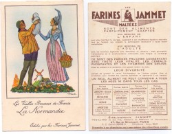 CP - Pub Reclame Farines Jammet - Vieilles Provinces De France - La Normandie - Illustr Jean Droit - Droit