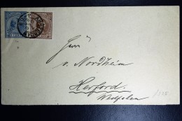 Nederland  Postwaardestuk Dubbelfrankering Met NVPH 36 Amsterdam Naar Herford Duits. 1895 - Covers & Documents