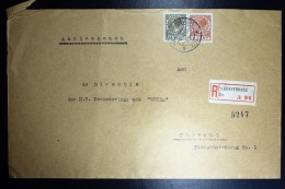 Nederland Aangetekende Enveloppe Den Haag Naar Utrecht NVPH 178 + 189 Dubbelfrankering - Brieven En Documenten