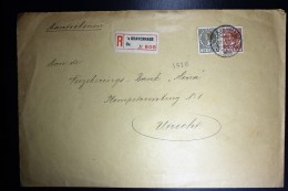 Nederland Aangetekende Enveloppe Den Haag Naar Utrecht NVPH 178 + 189 Dubbelfrankering - Lettres & Documents