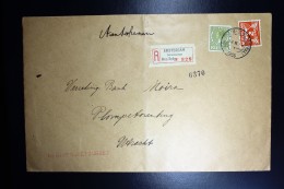 Nederland Aangetekende Enveloppe Amsterdam Naar Utrecht NVPH 173 + 192 Mengfrankering - Cartas & Documentos