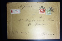 Nederland Aangetekende Enveloppe EDE Naar Utrecht NVPH 173 + 192 Mengfrankering - Lettres & Documents