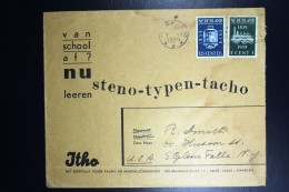 Nederland Bedrijfs Cover 1939 Haarlem Naar New York, NVPH  325 + 326  Hor. Vouw Aan Onderkant - Lettres & Documents