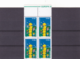 # 180  EUROPA, STARS, 2000, Mi 5487, MNH**, BLOCK OF FOUR, ROMANIA - 2000