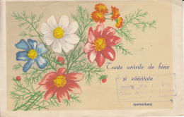 48738- FLOWERS, TELEGRAMME, 1961, ROMANIA - Telegraph