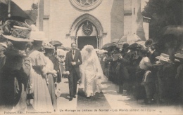 ( CPA 95 )  NOINTEL  /  Un Mariage Au Château De Nointel - Les Mariés Sortent De L'Église - - Nointel