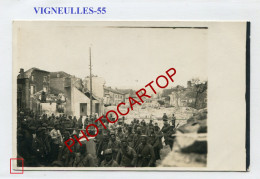 VIGNEULLES LES HATTONCHATEL-Prisonniers Francais-CARTE PHOTO Allemande-Guerre 14-18-1 WK-France-55- - Vigneulles Les Hattonchatel