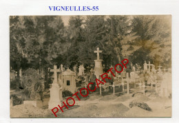 VIGNEULLES LES HATTONCHATEL-Cimetiere-Tombes Allemandes-CARTE PHOTO Allemande-Guerre 14-18-1 WK-France-55- - Vigneulles Les Hattonchatel