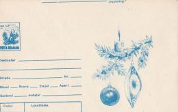 48864- CHRISTMAS ORNAMENTS, CANDLE, COVER STATIONERY, PRINTING ERROR, ROMANIA - Errors, Freaks & Oddities (EFO)