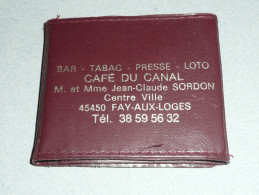 Rare Ancien Miroir De Poche/sac à Main Publicitaire, Répertoire, Pub Bar Tabac Presse Café Du Canal Fay Aux Loges 45 - Spiegels