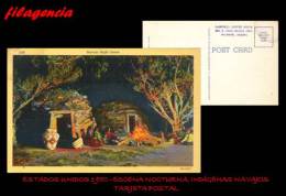 PIEZAS. ESTADOS UNIDOS. ENTEROS POSTALES. TARJETA POSTAL 1950. ESCENA NOCTURNA. INDÍGENAS NAVAJOS - Other & Unclassified