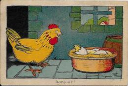 CPA Benjamin RABIER 10,5 X 7 Non Publicitaire Dos Vierge Neutre Poule Poussin - Other & Unclassified