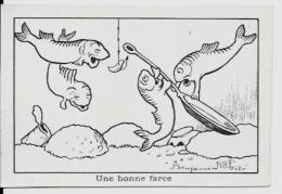 Image Benjamin RABIER 10,5 X 7 Non Publicitaire Dos Vierge Neutre Poisson - Autres & Non Classés