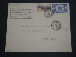 NOUVELLE CALÉDONIE - Enveloppe 1 Er  Voyage Régulier  Nouméa / Paris Par Air France En 1949 - A Voir - L 2516 - Briefe U. Dokumente