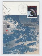 Canada SPACE CANADIAN ASTRONAUT MARC GANEAU MAXI CARD 1985 - Nordamerika