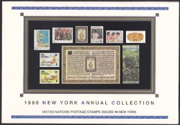 UN - United Nations New York 1988 MNH Souvenir Folder - Year Pack - Otros & Sin Clasificación