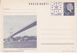 Turkey 1989 Istanbul 1989 Postcard Bosphorus Bridge Unused  (32214) - Entiers Postaux