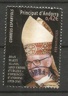 Co Prince D'Andorre, Archevèque Joan Marti Alanis,  Un Timbre Oblitéré, 1 ère Qualité, Cachet Rond - Used Stamps