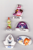 5 Fèves Disney 1 Chicken Little + 4 Plates Bambi  Vice-versa  Olaf De Reine Des Neiges  Art De Monstres Academy - Disney