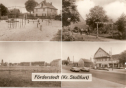 Staßfurt Förderstedt - S/w Mehrbildkarte 1  -   750 Jahre Förderstedt - Stassfurt