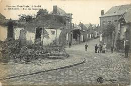 - Ref -M354- Nord - Solesmes - Rue Des Becqueriaux Bombardee - Guerre 1914-18 - Carte Bon Etat - - Solesmes