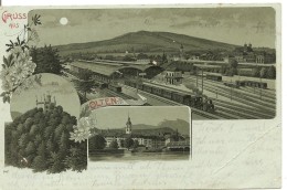 Schweiz, 1902, Gruss Aus Olten, Litho, Bahnhof, Sälischlössli, Altstadt, Nach Selzach, Siehe Scans! - Olten