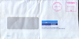Romania - Letter From Bank Leumi Circulated In 2001, With Machine Stamp - Machines à Affranchir (EMA)