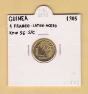 GUINEA   1   FRANCO   1.985  Laton Acero   KM#56   SC/UNC    DL-8888 - Guinea