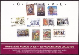 UN - United Nations Geneva 1987 MNH Souvenir Folder - Year Pack - Autres & Non Classés
