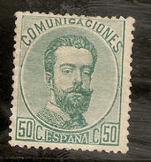 Edifil  126*  Amadeo I  1872   50 Céntimos Verde     NL157 - Nuevos