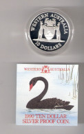 AUSTRALIE 10 DOLLARS 1990 AG PROOF THE WESTAUSTRALIAN STATE COAT OF ARMS - 10 Dollars