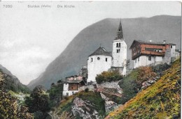STALDEN → Dorfpartie Bei Der Kirche, Colorierter Lichtdruck, Ca.1920 - Stalden