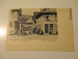 HASLACH IM KINZIGTHAL , DIE KIRCHGASSE   , OLD POSTCARD  ,0 - Haslach