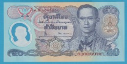 THAILAND 50 BAHT 2539 / 1996 50th Anniversary  P# 99  SERIAL# 9B  Sign.66  - UNC - - Thaïlande