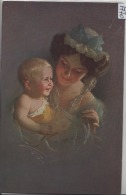 Illustrateur Ludwig Knoefel  Junge Mutter Mit Ihrem Kleinen Kind - Mama Avec Bebe - No. 20888 - Knoefel, Ludwig