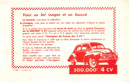 ¤¤  -  Buvard Publicitaire  -  Voiture " RENAULT 4CV "  -  ¤¤ - V