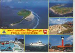 WANGEROOGE - Mehrbildkarte Mit Leutturm, Fähr Schiff, Insel Luftbild .... - Wangerooge