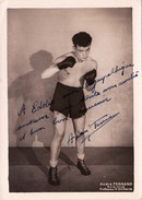Autographe Original Signature Dédicace Sport Boxe Boxeur André FERRAD Avia Club (2 Scans) - Autografi