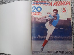 JUGOSLOVENSKA SPORTSKA REVIJA,1939,1940,1941 FOOTBALL, SPORTS NEWS FROM THE KINGDOM OF YUGOSLAVIA, BOUND 28 NUMBERS - Libros