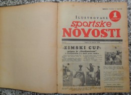 ILUSTROVANE SPORTSKE NOVOSTI,1936 ZAGREB FOOTBALL, SPORTS NEWS FROM THE KINGDOM OF YUGOSLAVIA, BOUND 46 NUMBERS - Livres
