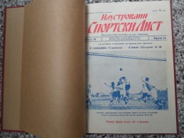 ILUSTROVANI SPORTSKI LIST, NOVI SAD 1931 FOOTBALL, SPORTS NEWS FROM THE KINGDOM OF YUGOSLAVIA, BOUND 9 NUMBERS - Bücher