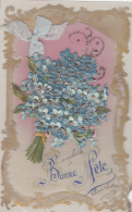 Matériaux - Celluloïd Celluloïde - Carte Porcelaine - Translucide - Découpi Myosotis Bonne Fête - Porzellan