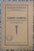 JUGOSLAVENSKI NOGOMETNI SAVEZ, TAJNICKI IZVJESTAJ ZA XII. REDOVITU GLAVNU SKUPSTINU 1929, Kingdom Of Yugoslavia - Gymnastique