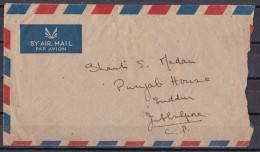 BURMA, 1949, Airmail Letter From Rangoon To Jubbulpore, 2 Stamps Fauna - Birmanie (...-1947)