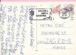 Happy New Year, Zagreb, 29.12.1988., Yugoslavia, Postcard - Andere & Zonder Classificatie